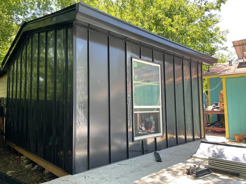 Black standing seam metal wall panels for Roof Inspection in Radcliff